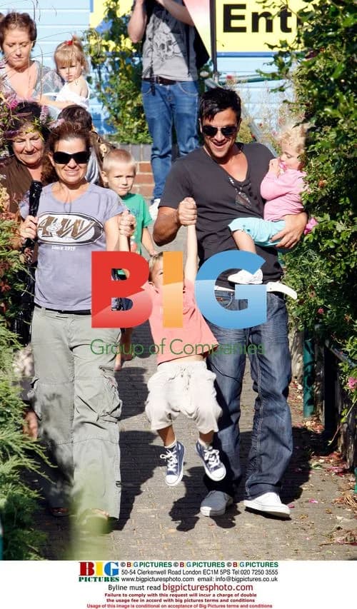 Peter Andre with Family at Theme Park