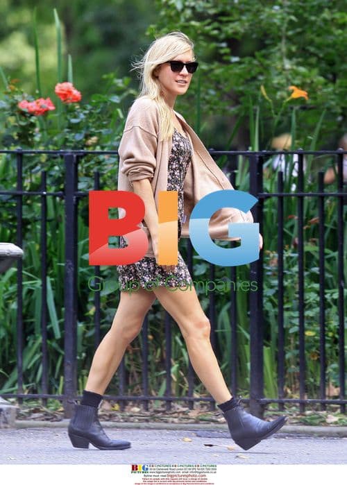 Chloe Sevigny waves in NYC park
