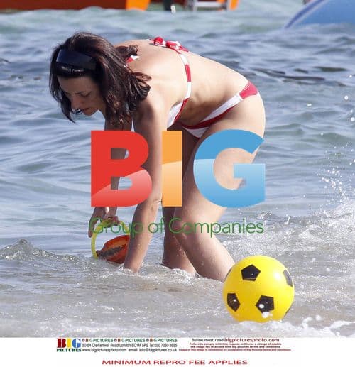 Davina McCall Enjoys Beach Day in Saint Tropez