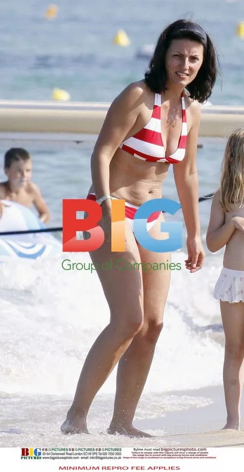 Davina McCall enjoys Saint Tropez beach with family