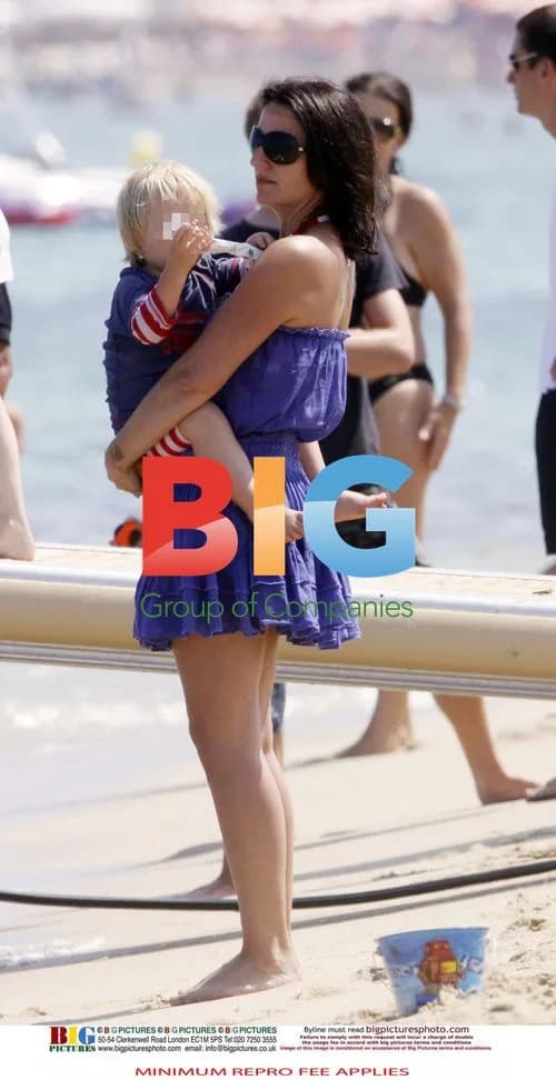 Davina McCall on Saint Tropez Beach