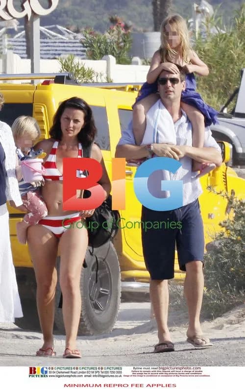 Davina McCall with family in Saint Tropez