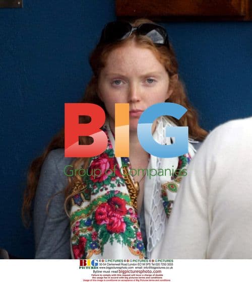 Model Lily Cole out with boyfriend in London