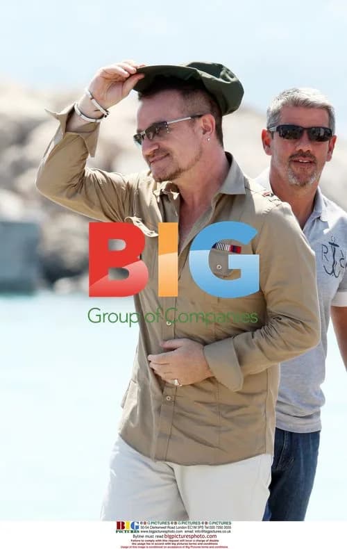 Bono leaves his villa in Eze, France