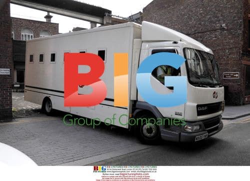 Prison van takes accused to court in Liverpool