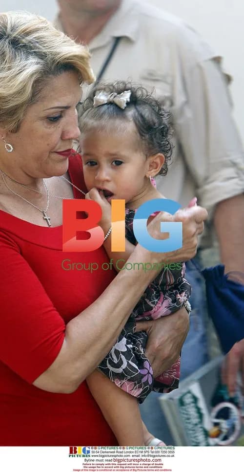 Jennifer Lopez’s mother with granddaughter on movie set