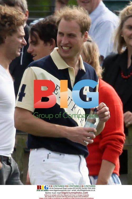 HRH Prince William playing polo