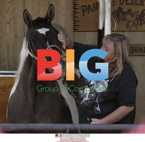 Debbie Rowe takes horse stool sample