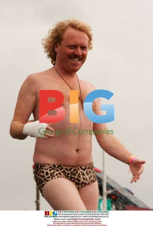 Keith Lemon prances on catwalk at T4 On The Beach