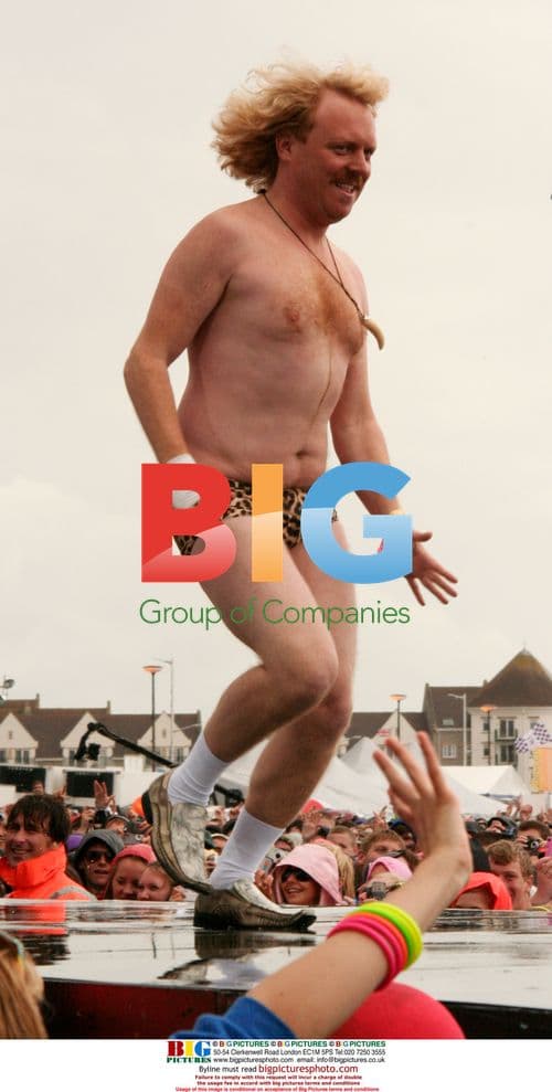 Keith Lemon struts on T4 catwalk in Weston Super Mare