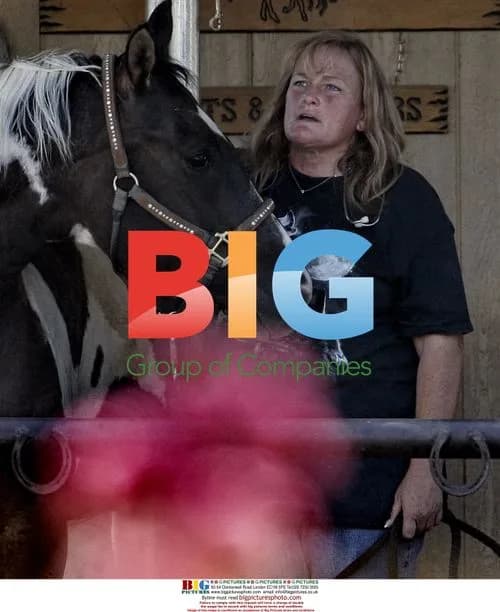 Debbie Rowe taking horse stool sample