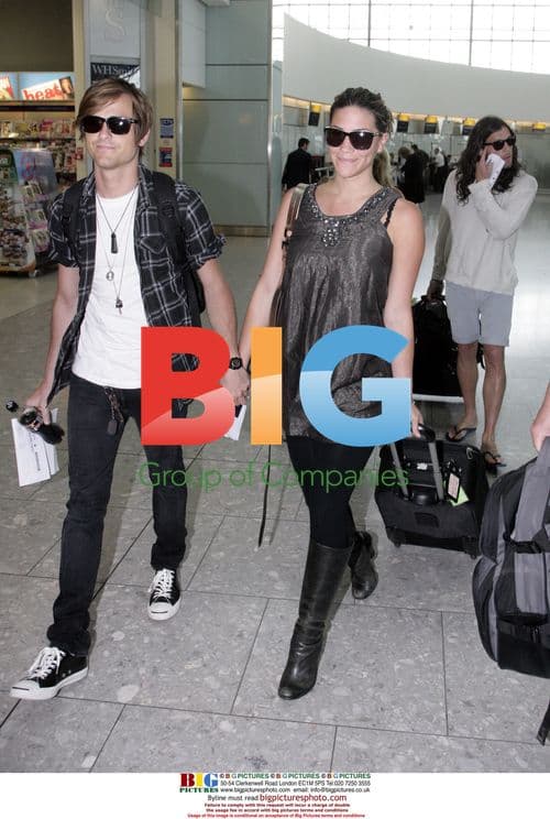 The Kings of Leon seen at Heathrow airport