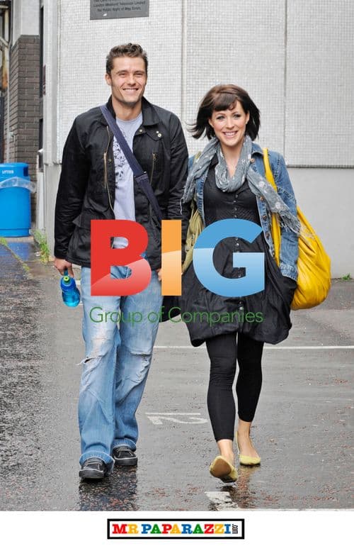 Ben Freeman and Jennifer Biddall at GMTV studios