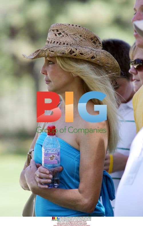 Heather Locklear and Jack Wagner at golf tournament