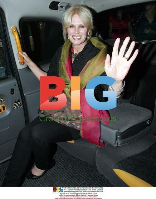 Joanna Lumley leaving the Ivy