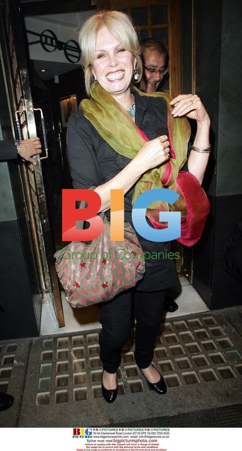 Joanna Lumley leaves the Ivy in London