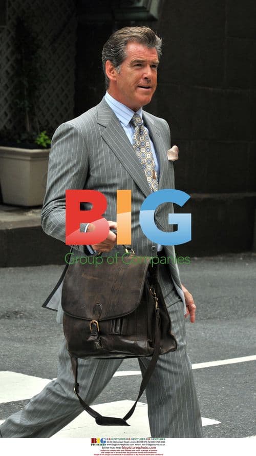 Pierce Brosnan on set of 'Remember Me'