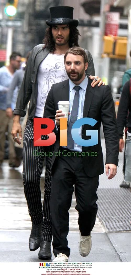 Russell Brand spotted filming MTV commercial