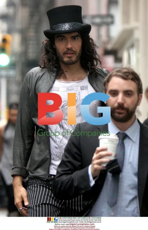Russell Brand on location for MTV shoot