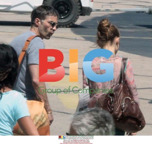 Oliver Martinez and Elsa Pataki at Airport