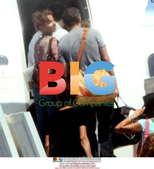 Oliver Martinez and Elsa Pataki at Airport