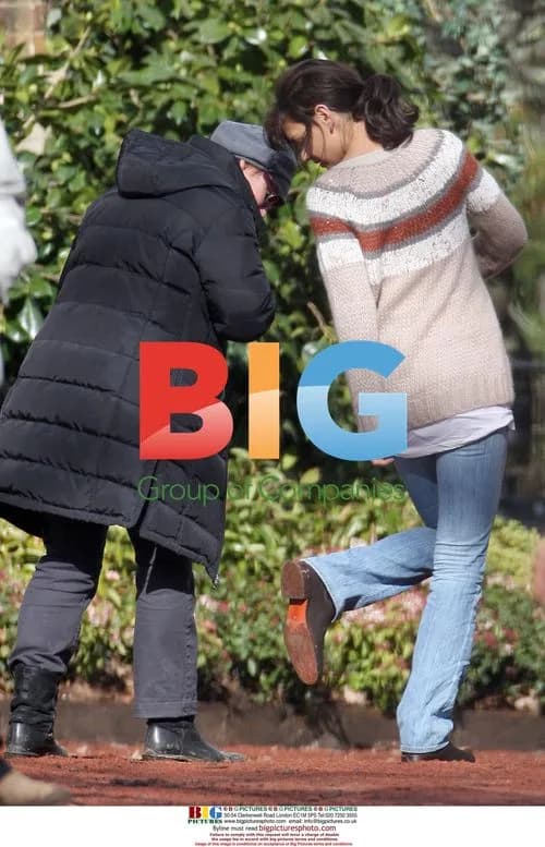 Katie Holmes and Guy Pierce on set in Australia