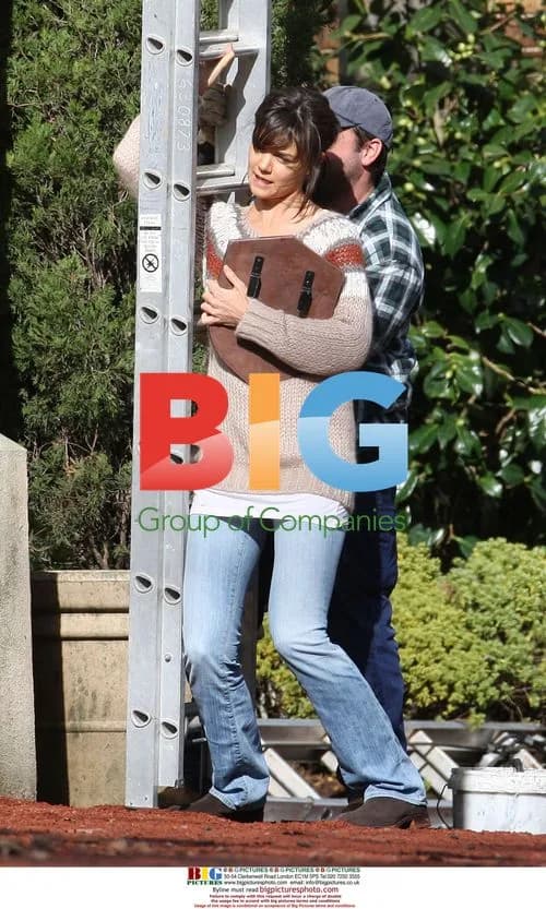 Katie Holmes and Guy Pierce on set in Australia
