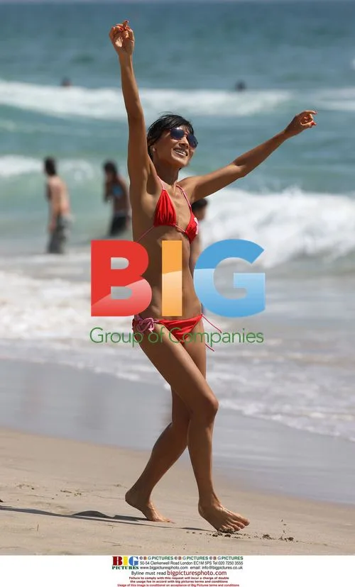 Bai Ling spotted topless on Venice Beach
