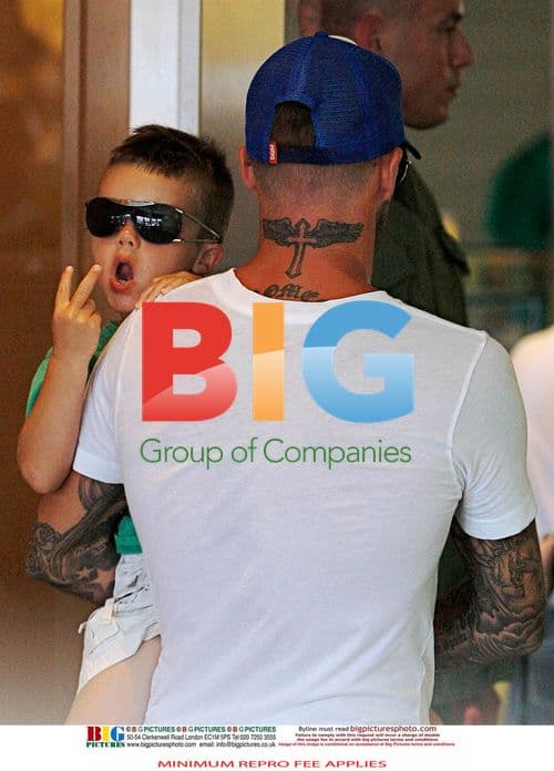 David Beckham with Kids at The Grove