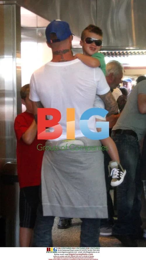 David Beckham with son in LA