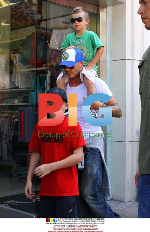 David Beckham and Family at The Grove