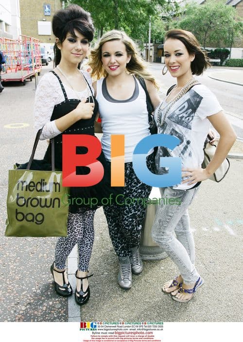 WORLD RIGHTS Girls Can't Catch Leaving GMTV Studios