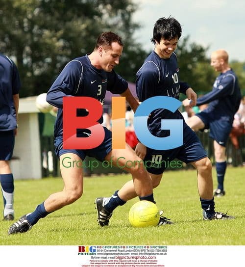 Holloaks cast play charity football match