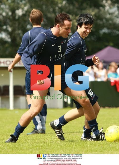 Holloaks cast play charity football match