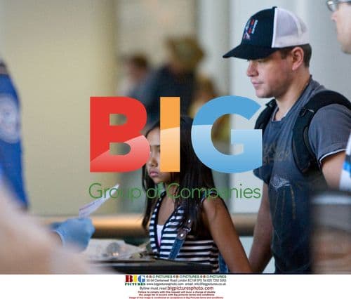 Matt Damon and family at LAX