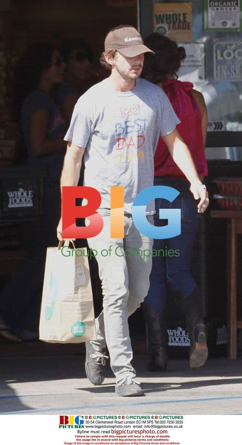 Shia LeBeouf shops at Whole Foods