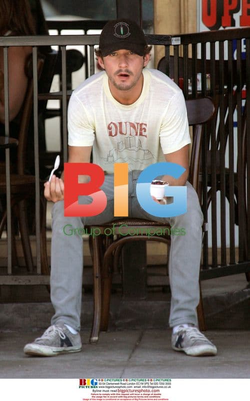 Shia LaBeouf gets ice cream in LA