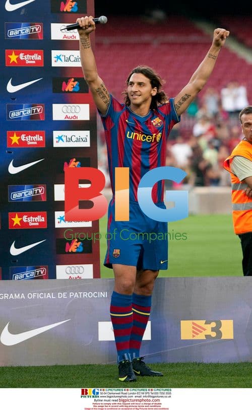 Zlatan Ibrahimovic Unveiled at Barcelona
