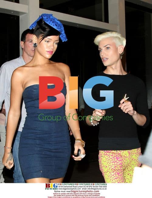 Rihanna visits Bloomingdales and Golden Crust in NY