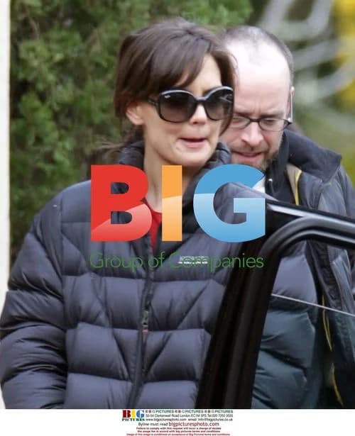 Pouting Katie Holmes on Film Set