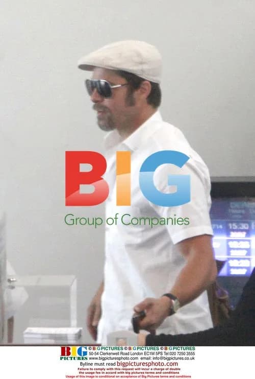 Brad Pitt arrives at Marseille airport