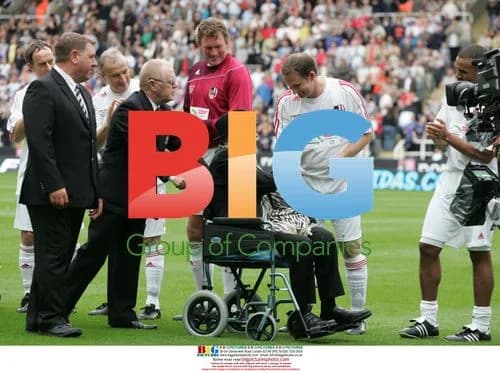 Sir Bobby Robson at charity match