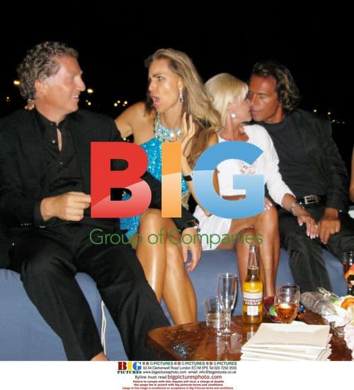 Ivana Trump with boyfriend at Denise Rich's party