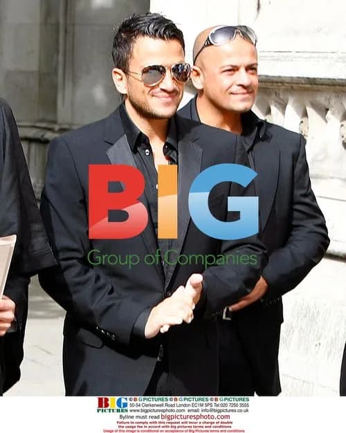 Peter Andre at High Court in London
