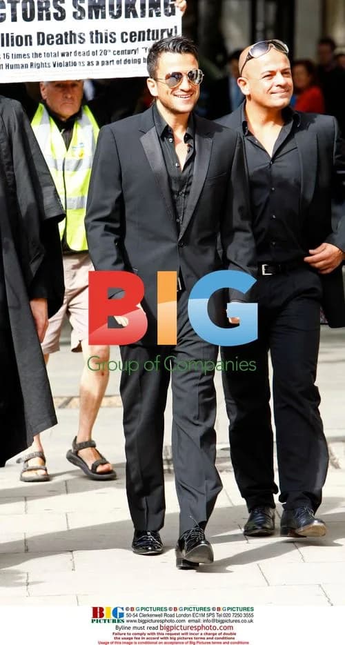 Singer Peter Andre at London High Court