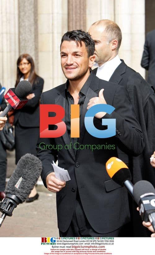 Peter Andre Leaving London High Court