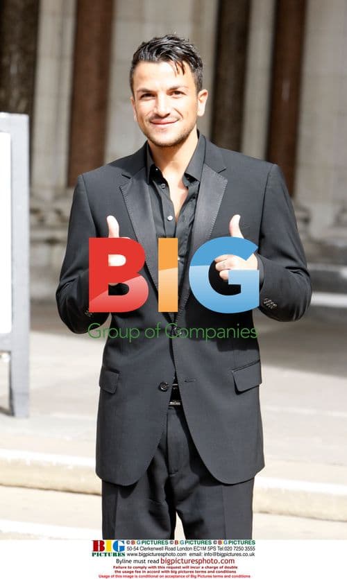 Peter Andre leaving High Court in London