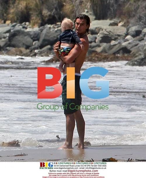 Gavin Rossdale and Gwen Stefani with sons