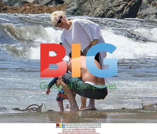 Gavin Rossdale and Gwen Stefani with sons