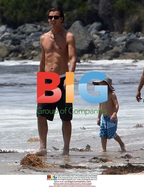 Gavin Rossdale and Gwen Stefani with Sons